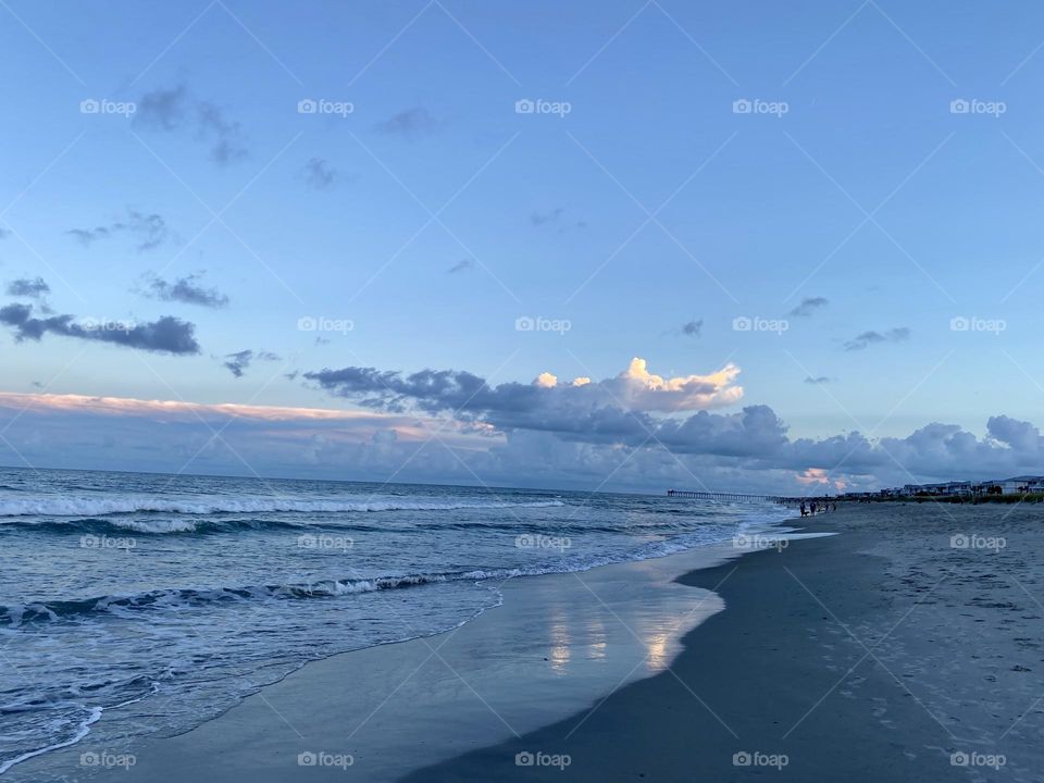 Coastline at sunset 