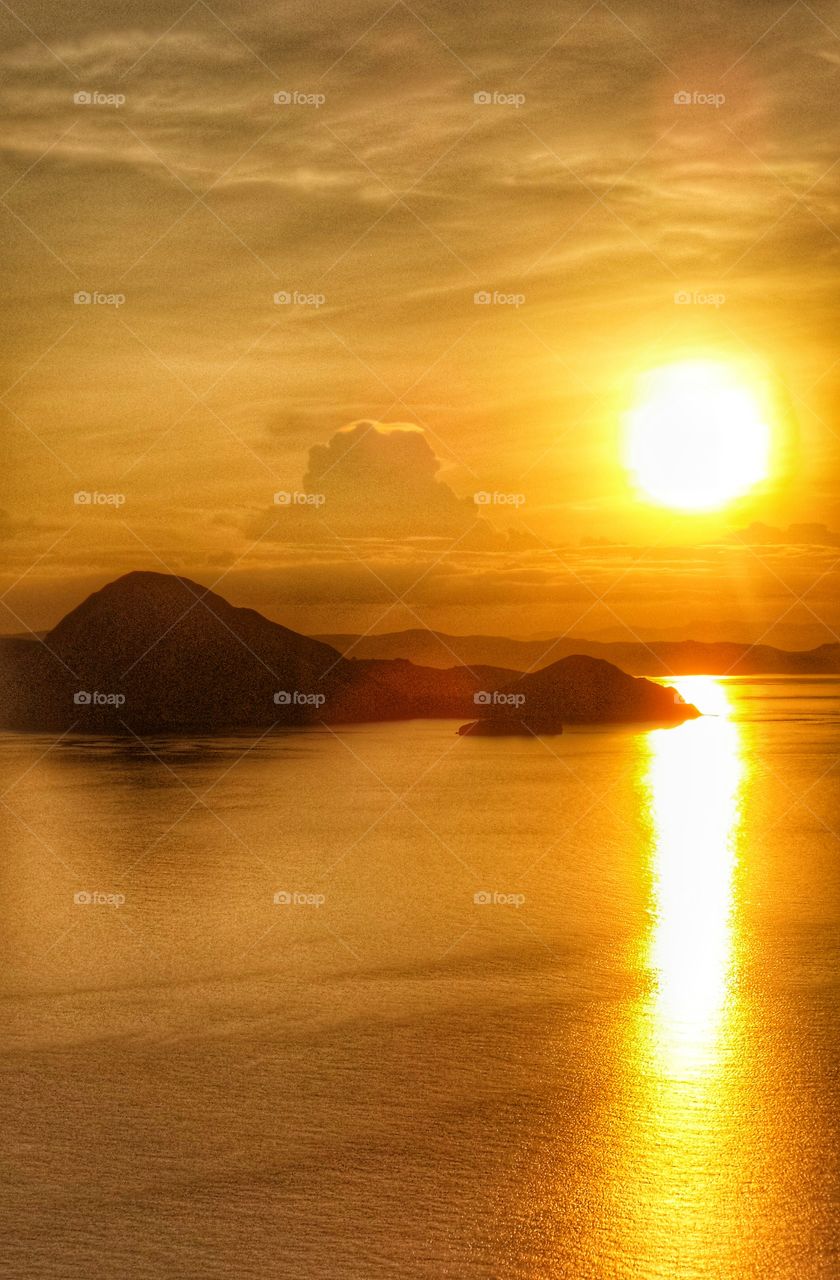 Golden moment at Padar Island