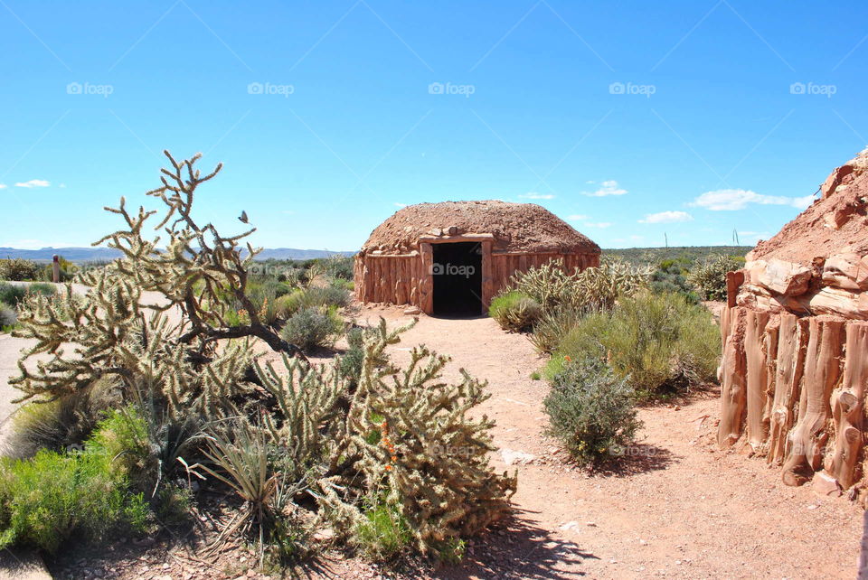 A Native American house at Grand Canyon