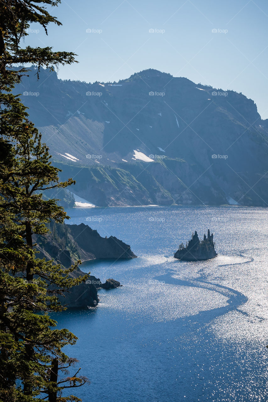 Wizard Island at Crater Lake in Oregon