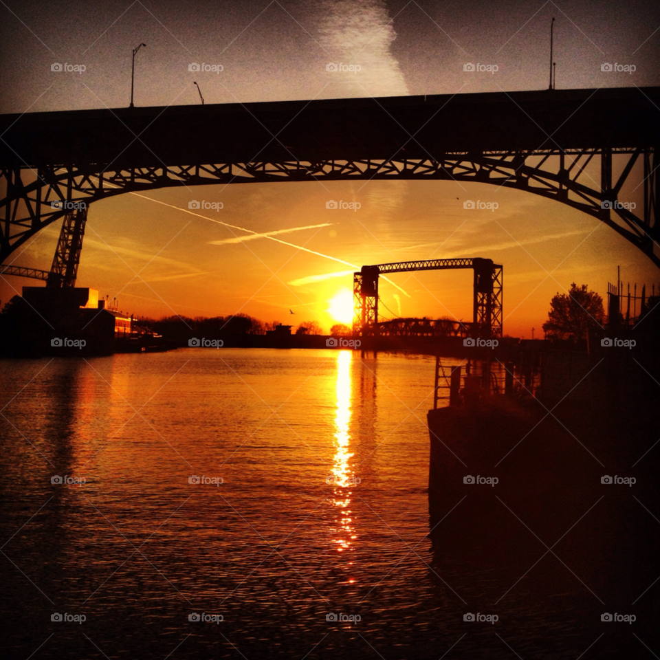 cleveland sky yellow sunset by proxyuid