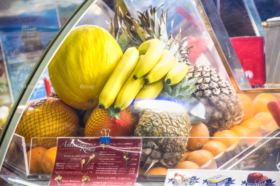 Fresh Fruits In Shop Window