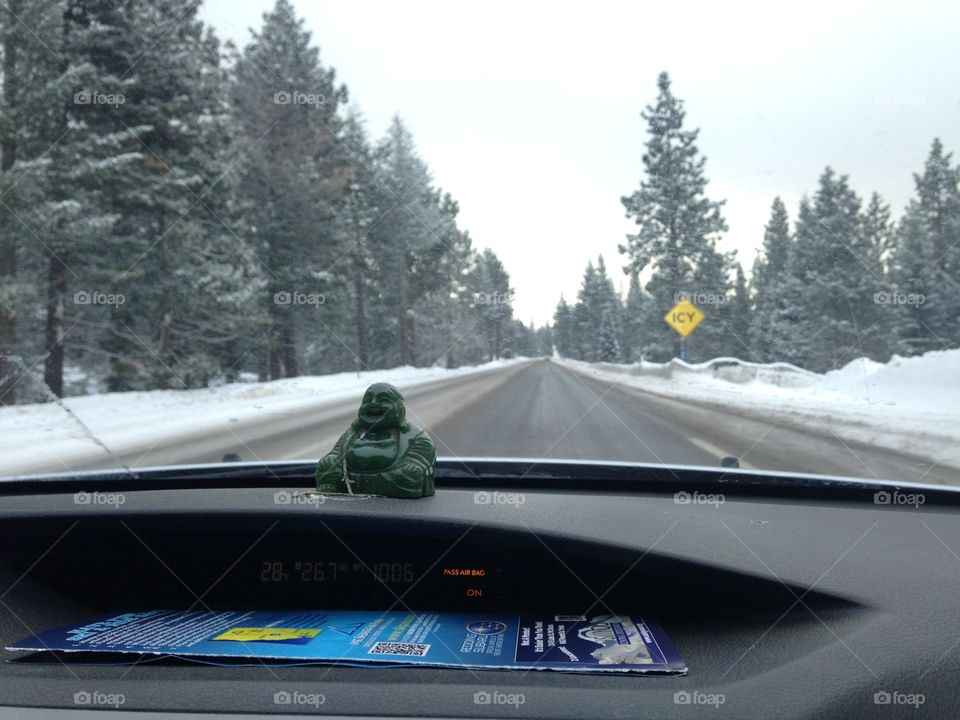 Snow trip with Buddha