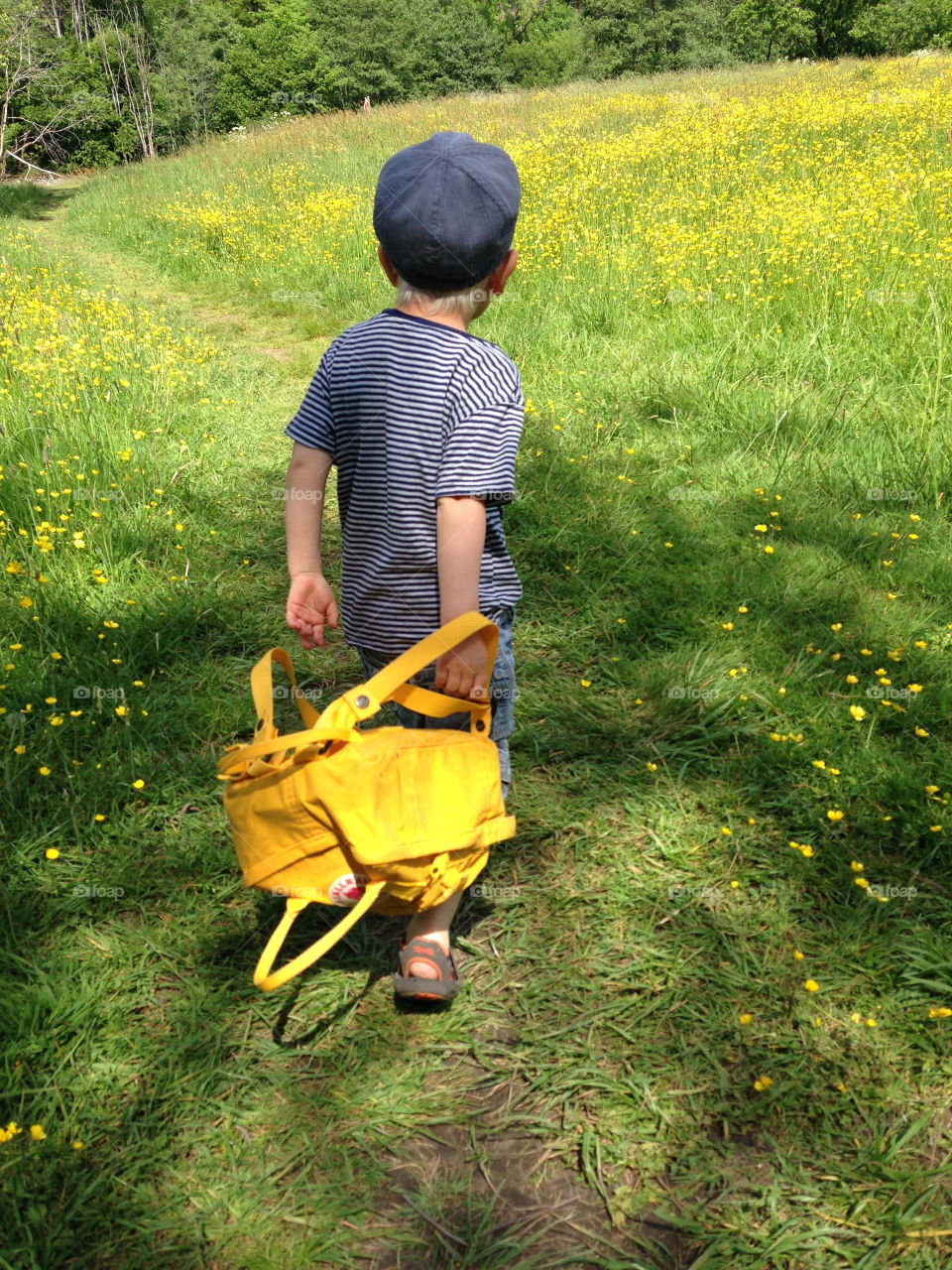 Grass, One, Child, Outdoors, Nature