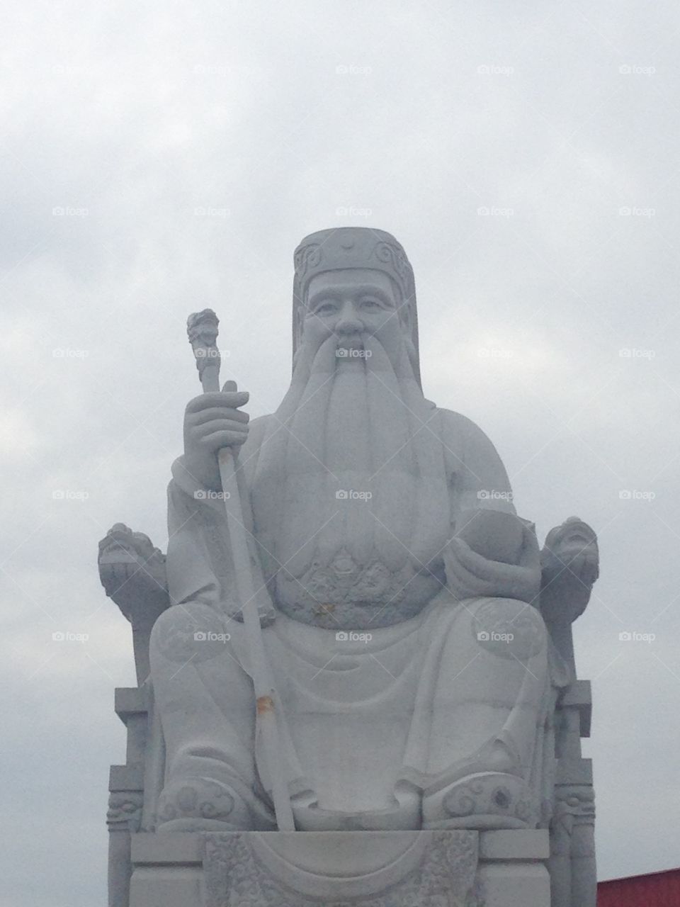 Wealthy God Statue. One of the Taoist god who control wealthy and happiness, largest statue of it in malaysia