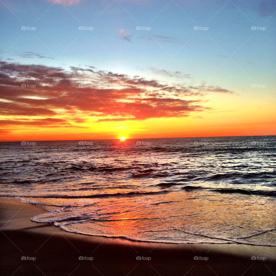 Jersey sunrise . Photo taken at sunrise at LaReine Ave beach in Bradley Beach, NJ