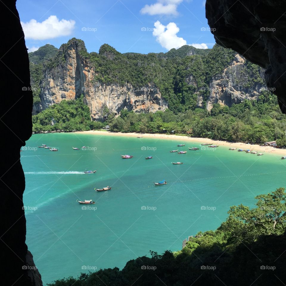 Climb a cliff. Find a cave. Get the #view Railay beach
