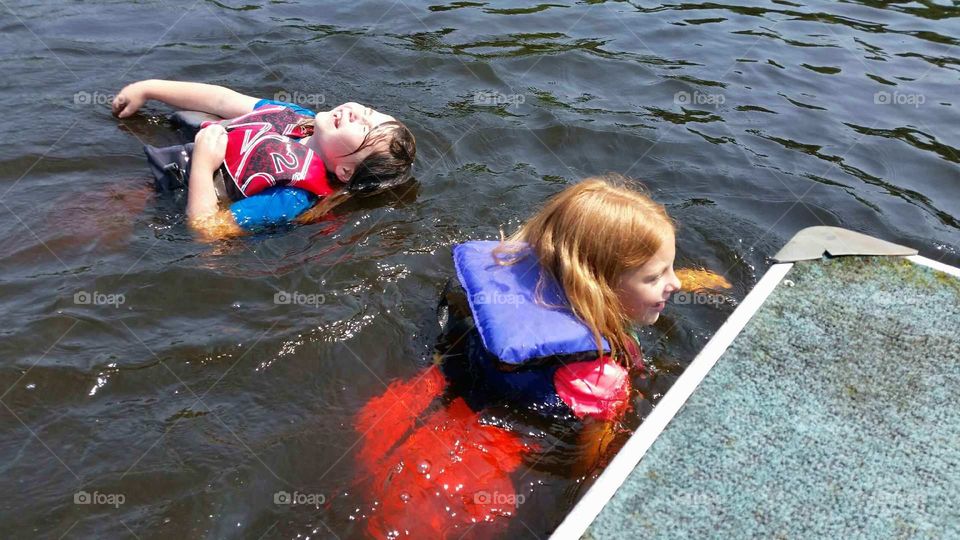 Getting in our underwear and jumping into lakes