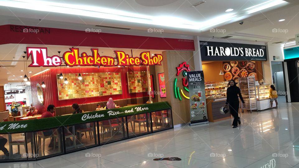 Chicken rice store at Seremban Prima Mall Malaysia