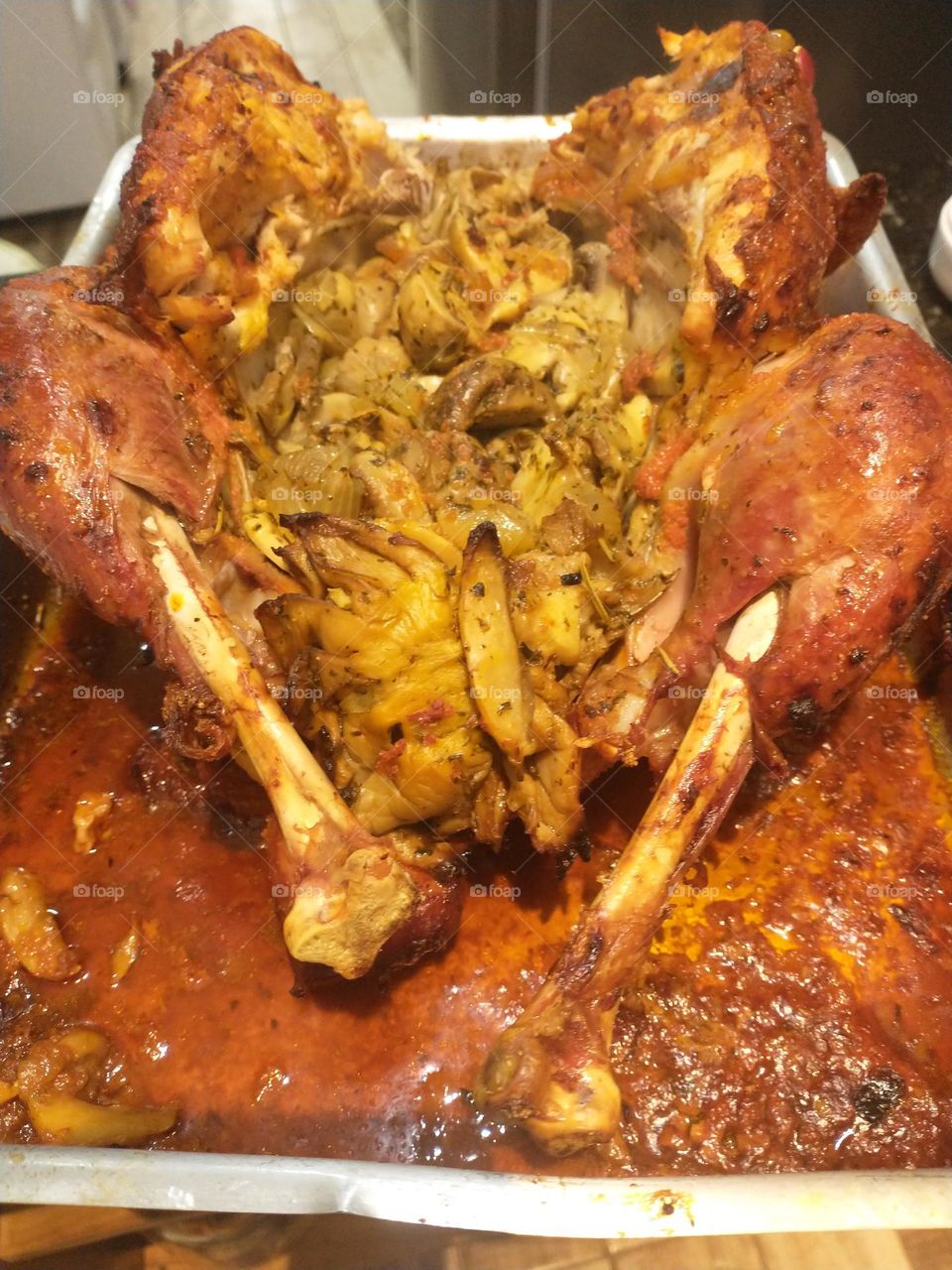 peru perfeito com cogumelos