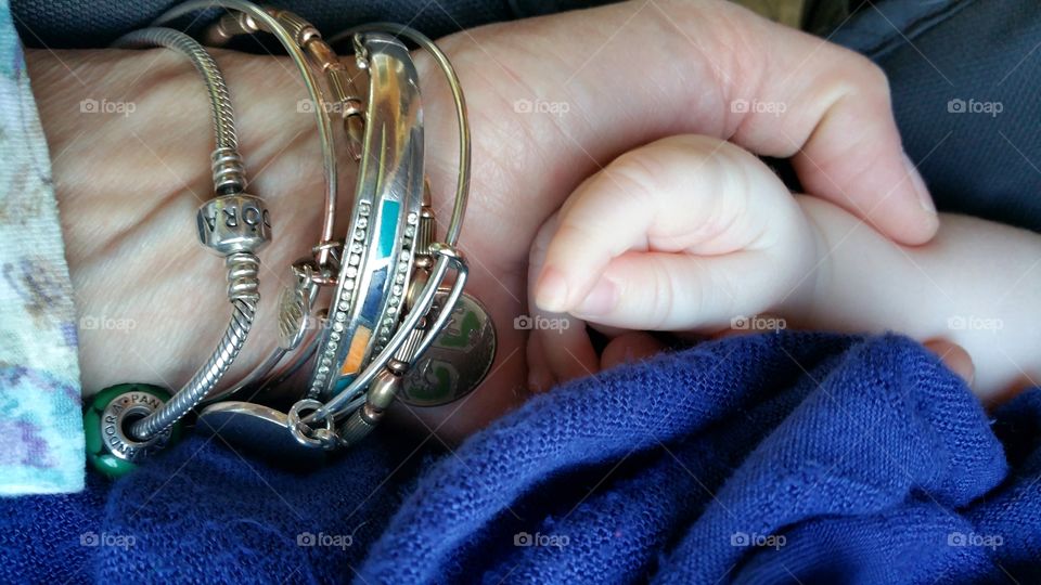 my granddaughters tiny hand
