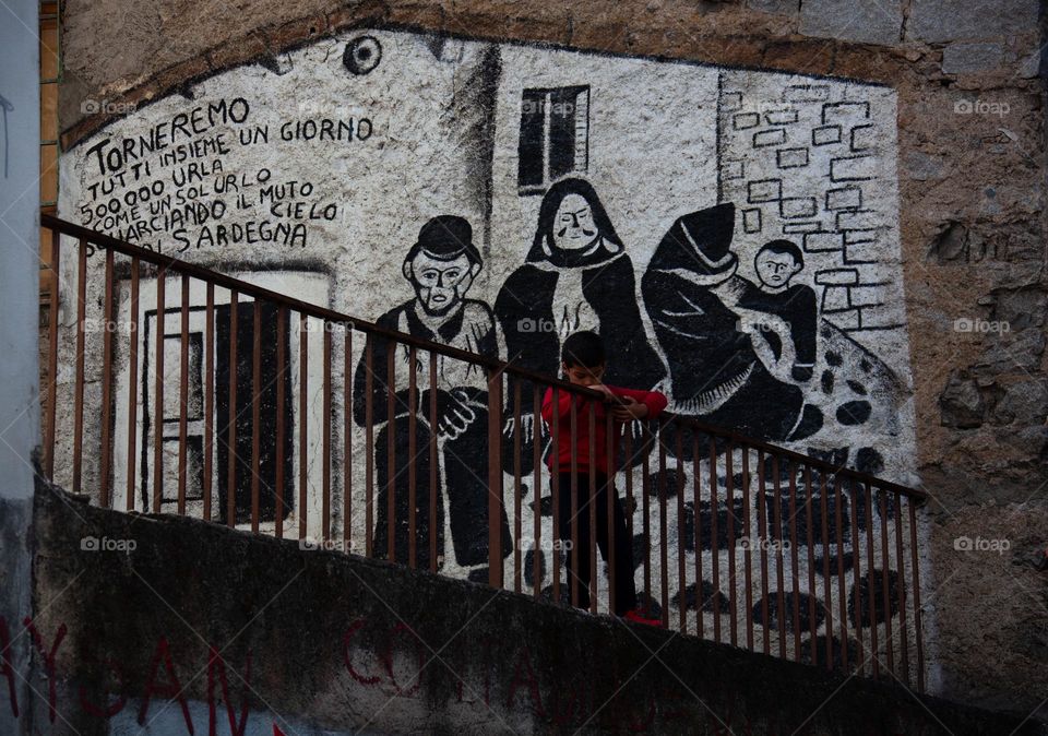 Mural artistry in Orgosolo - Sardinia