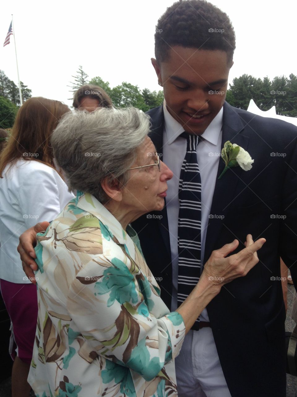 Memere and Jordan on his graduation day! She was so proud!! 
