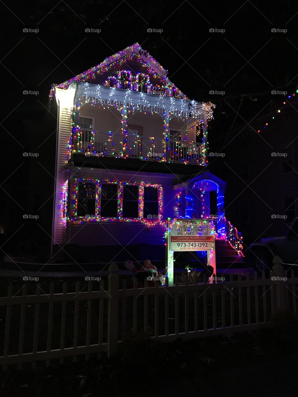 House decorated with beautiful lights outstanding