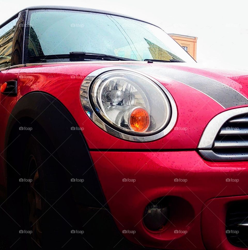 City car🚘 🔴 Rainy day 🌧️ Drops💧