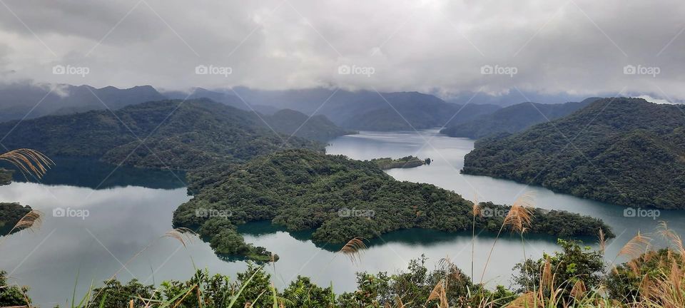 Beautiful mountain and island looks like a crocodile Island