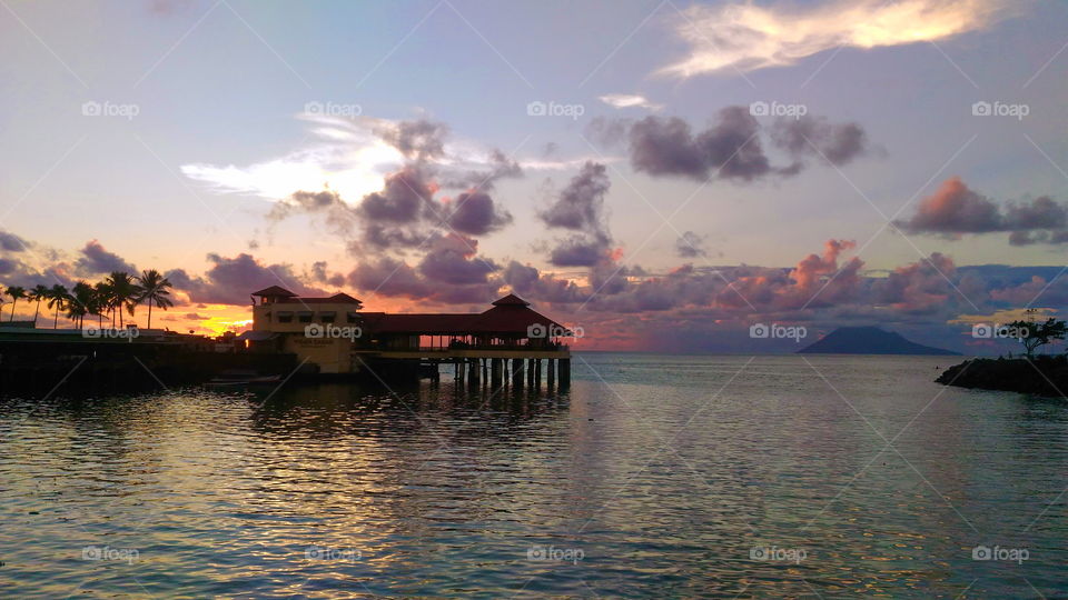Twilight in Manado bay . . .