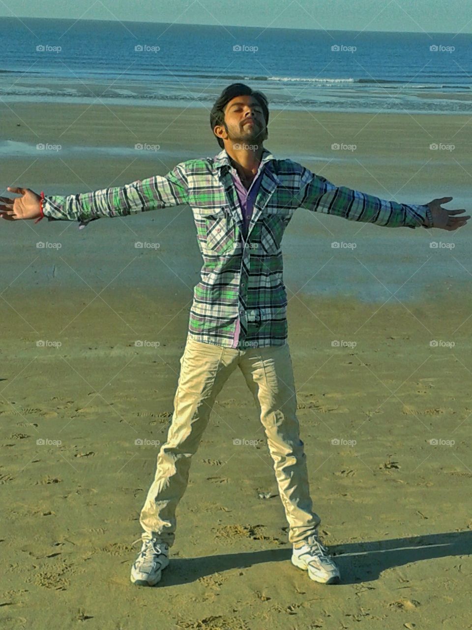 Feeling peaceful at beach.