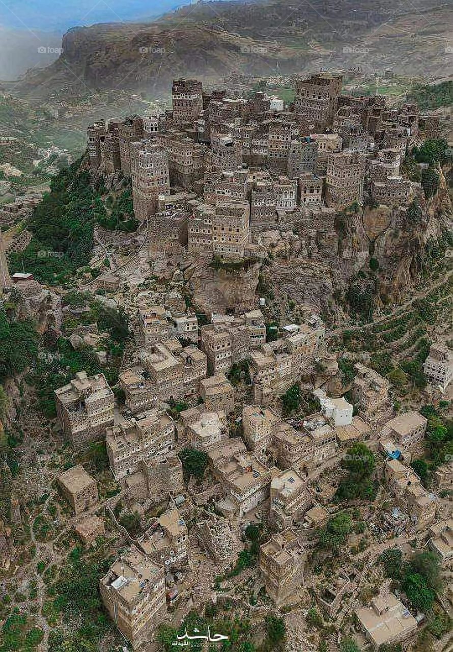 Glory be to God, the magnificent and picturesque view and the natural green trees are a view that is nothing more wonderful than it