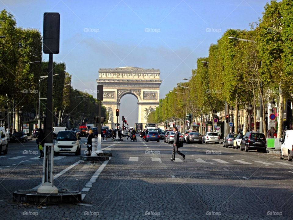 Arc de Triomphe this particular shot I took reminds me of a Beatles cover album.