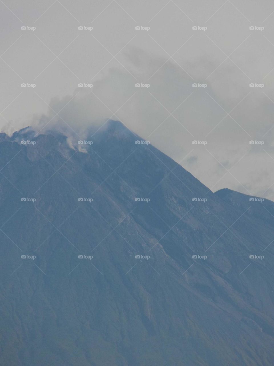 Mount Merapi seen from a distance