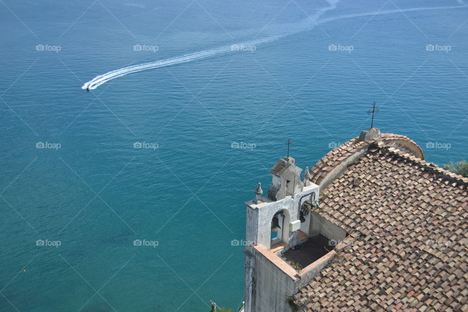 Sea church Italy Summer