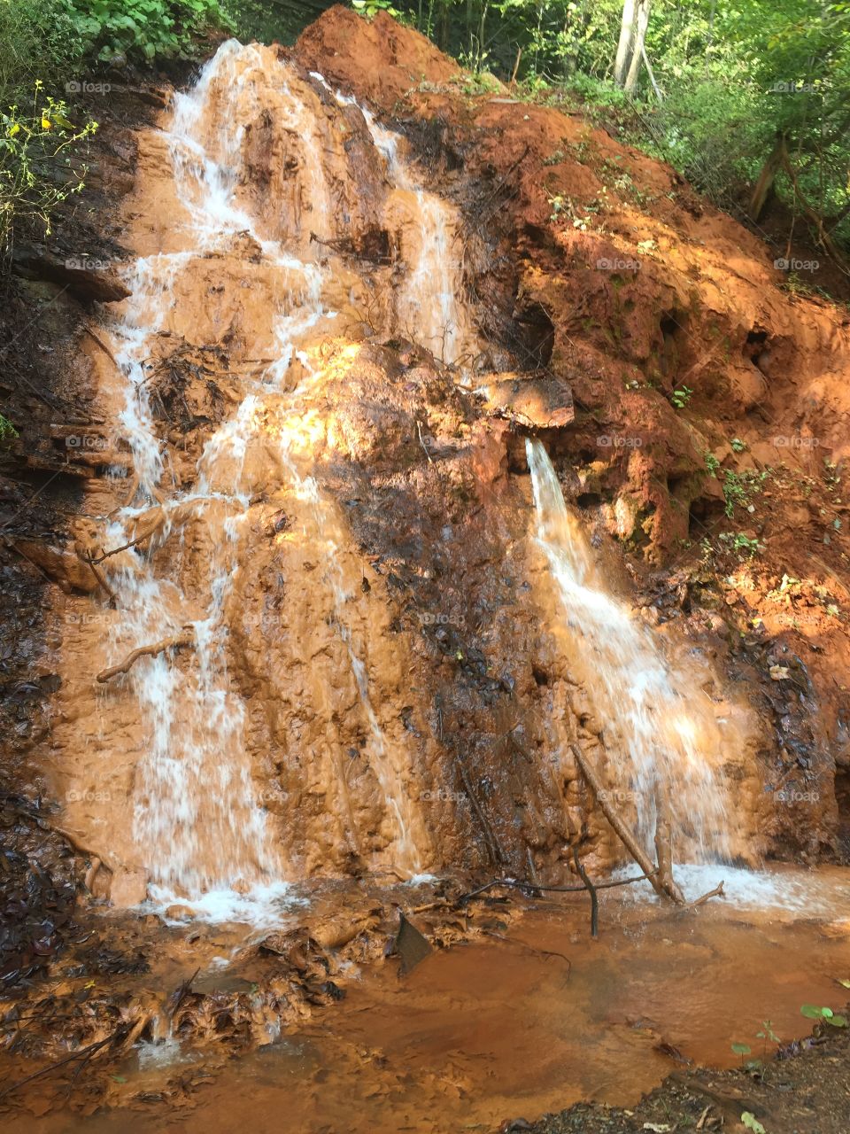 Close-up of waterfall