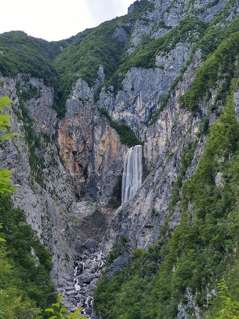 Waterfall in Slovenia.