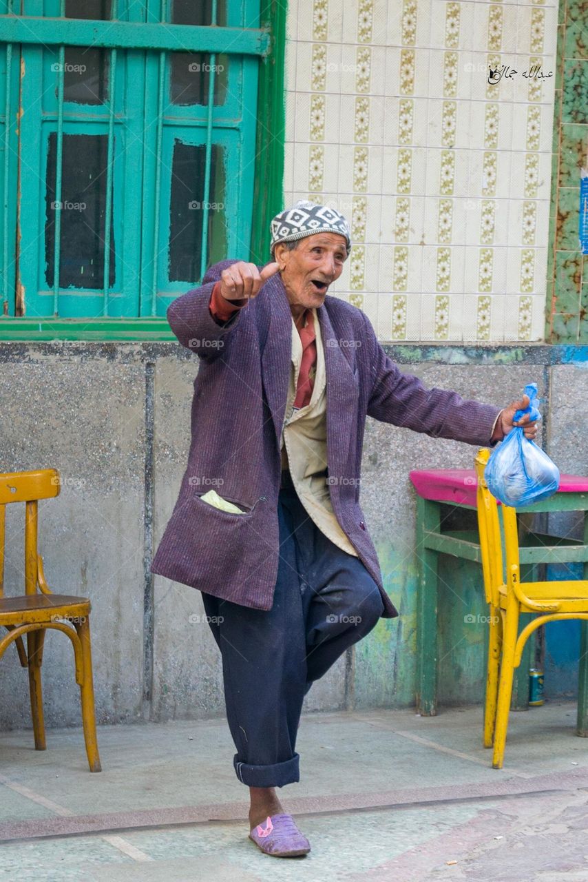 nice man dancing in the street and no matter any one