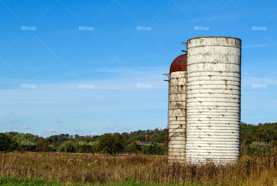 Old farm silos 