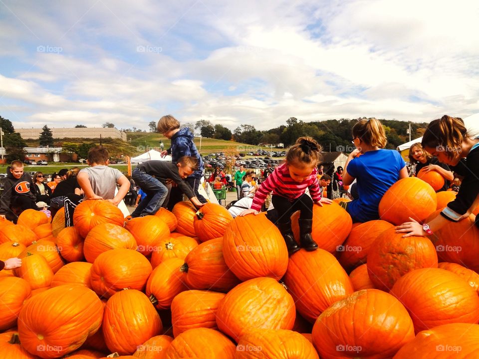 Stack of pumpkins