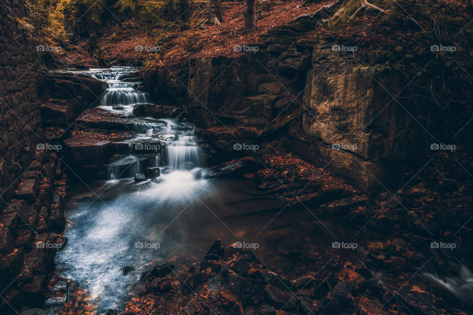 Autumn. Long exposure. Stream.