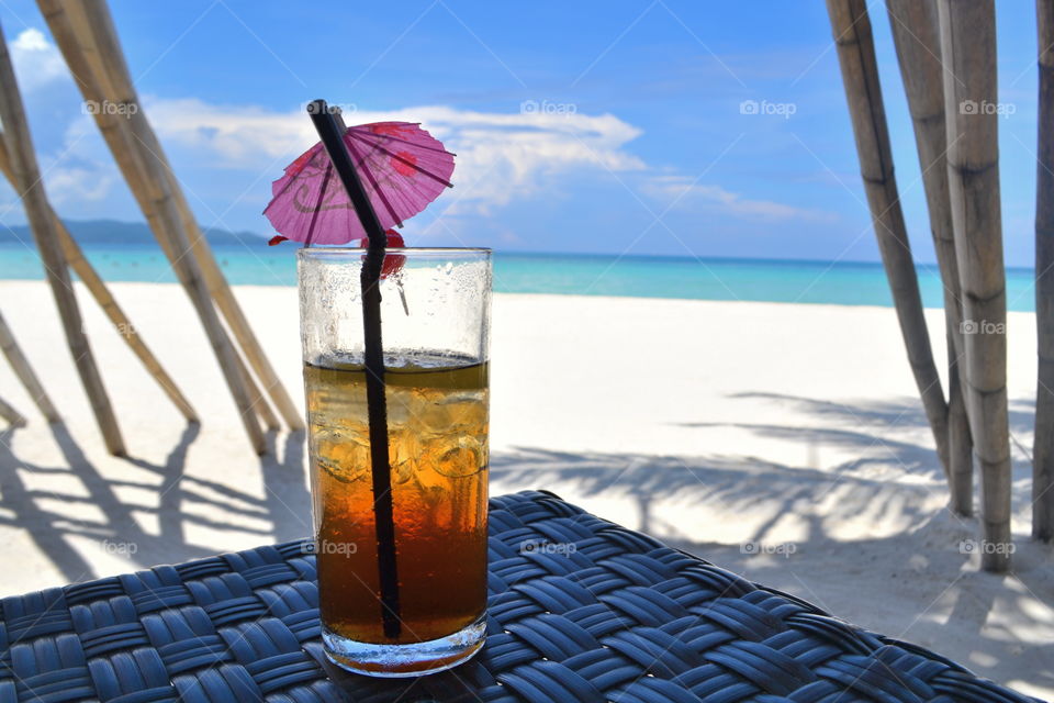 Long Island Iced Tea in Bora. my favorite spot to take snapshots of the world's best beach in Boracay Island, Philippines....cheers!