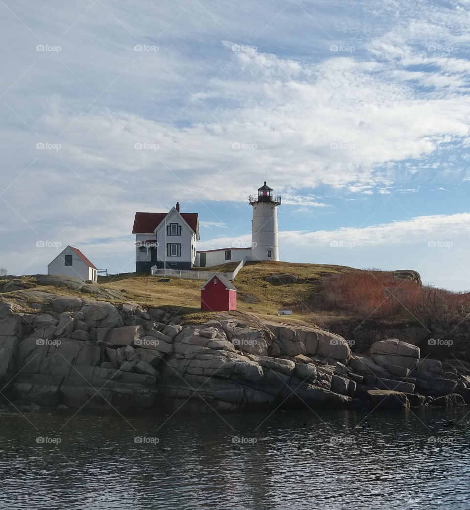 Nubble Lighthouse on the Hill
