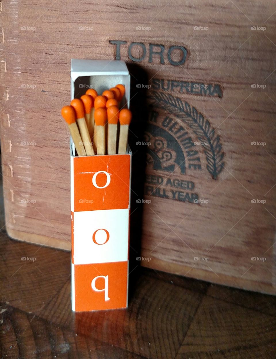 orange matches cigar box Cuba