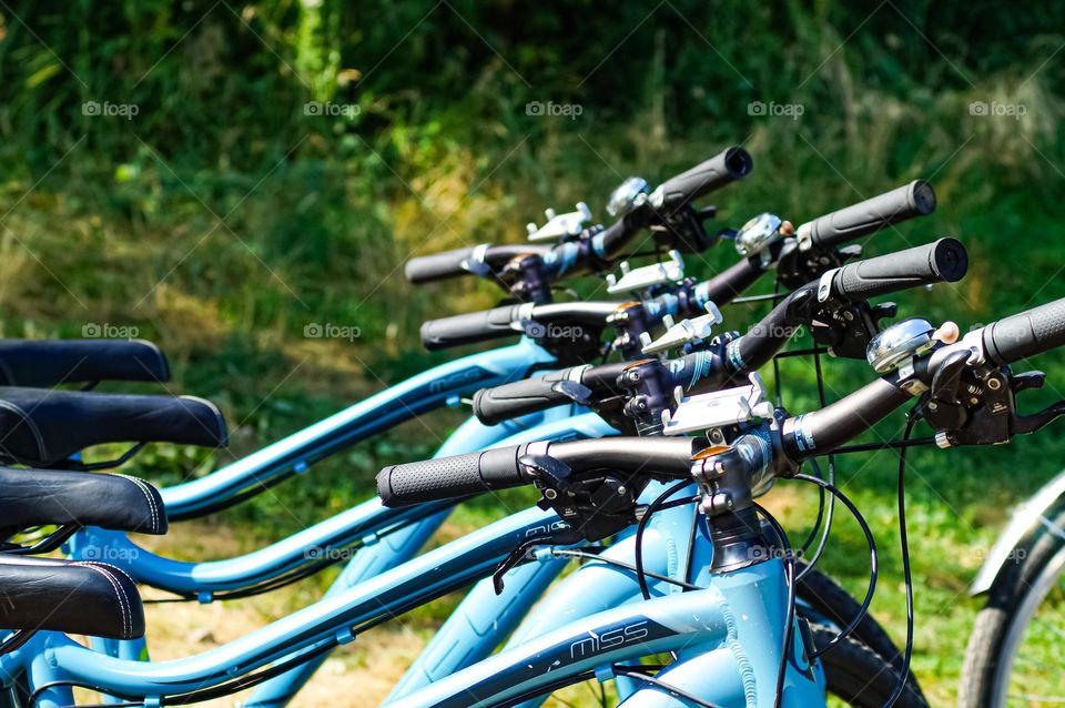 Blue bicycles