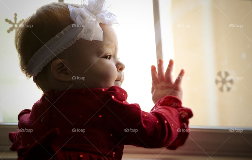 Close-up of cute baby girl