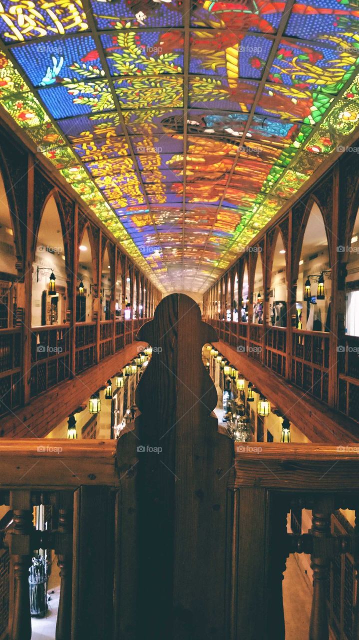 Abstract art ceiling