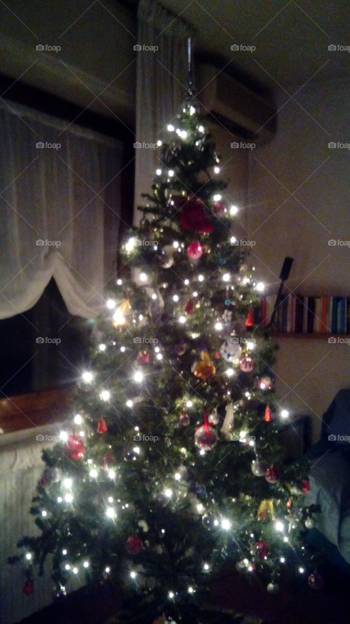 Christmas tree with light