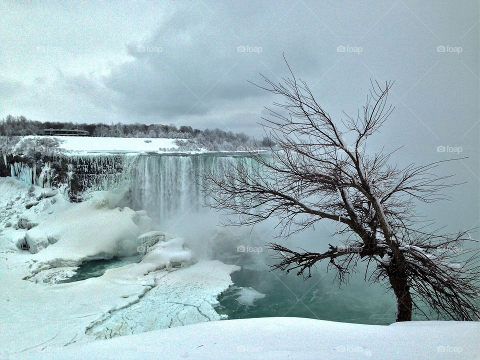 High angle view of niagara falls