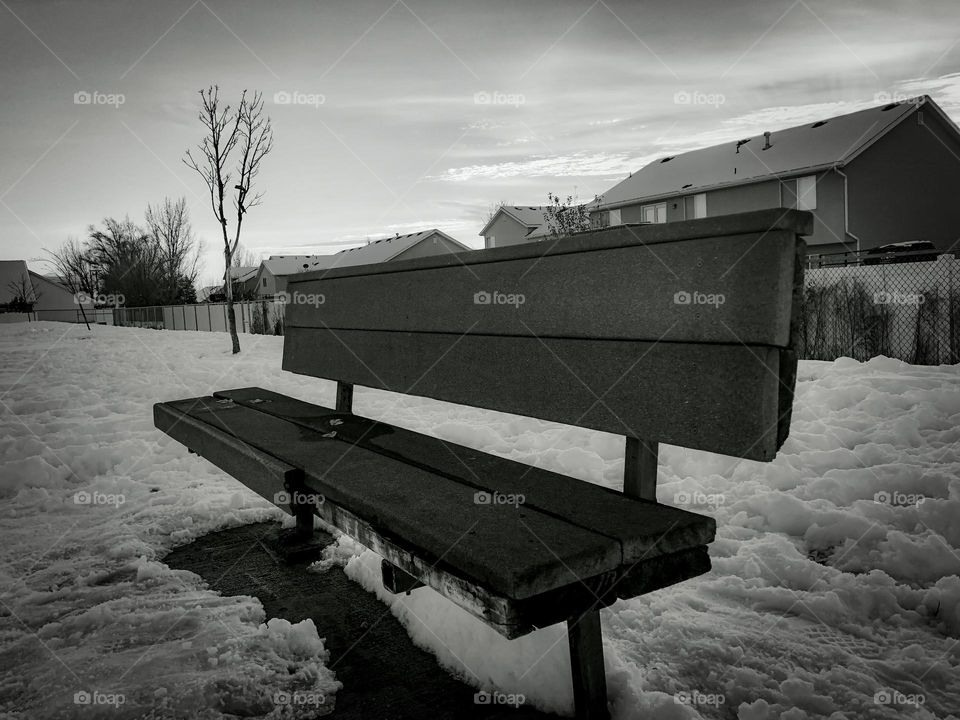 Abandoned bench