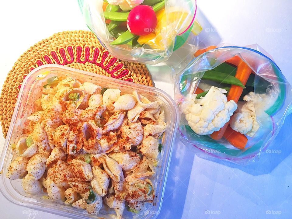 Pasta Salad and vegetables 