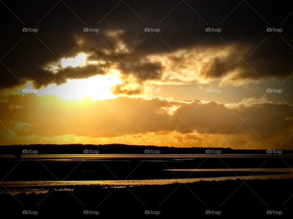 Gorgeous Sunset Over Ocean "Calming Breeze"