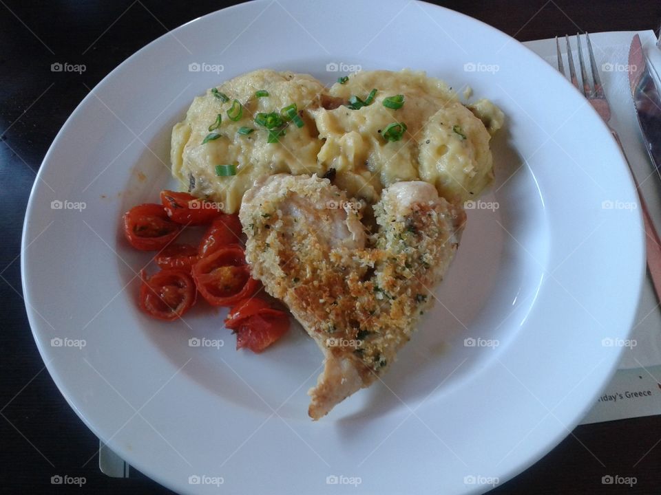Food=love #chicken #massedpotato #delicious