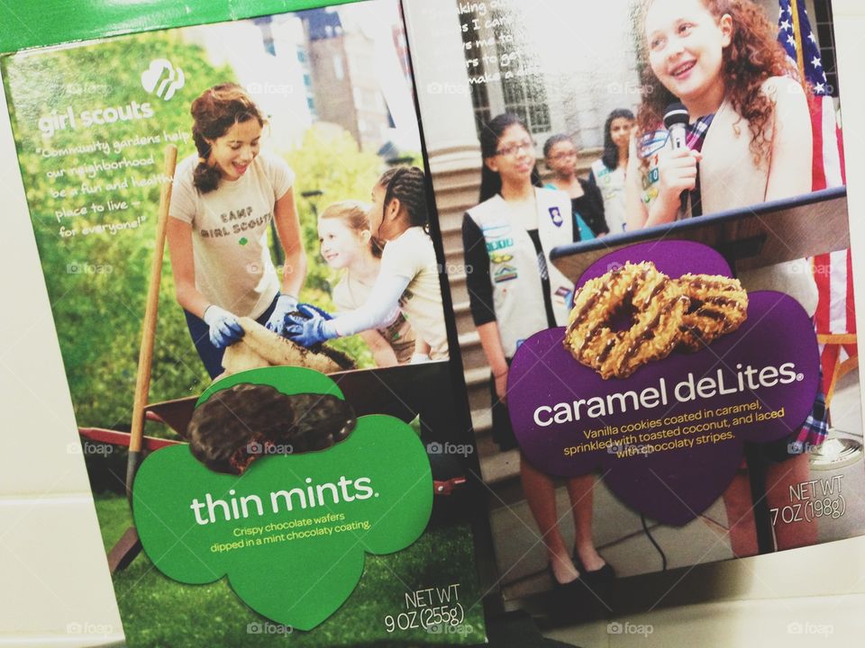 Girl Scout cookies boxes 