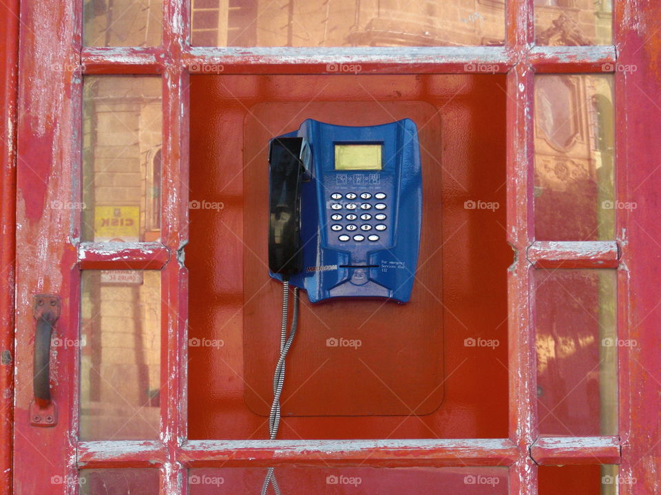 Red Phone Box Blue Phone