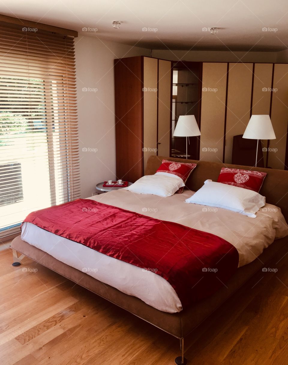 Sweet bedroom with king size bed