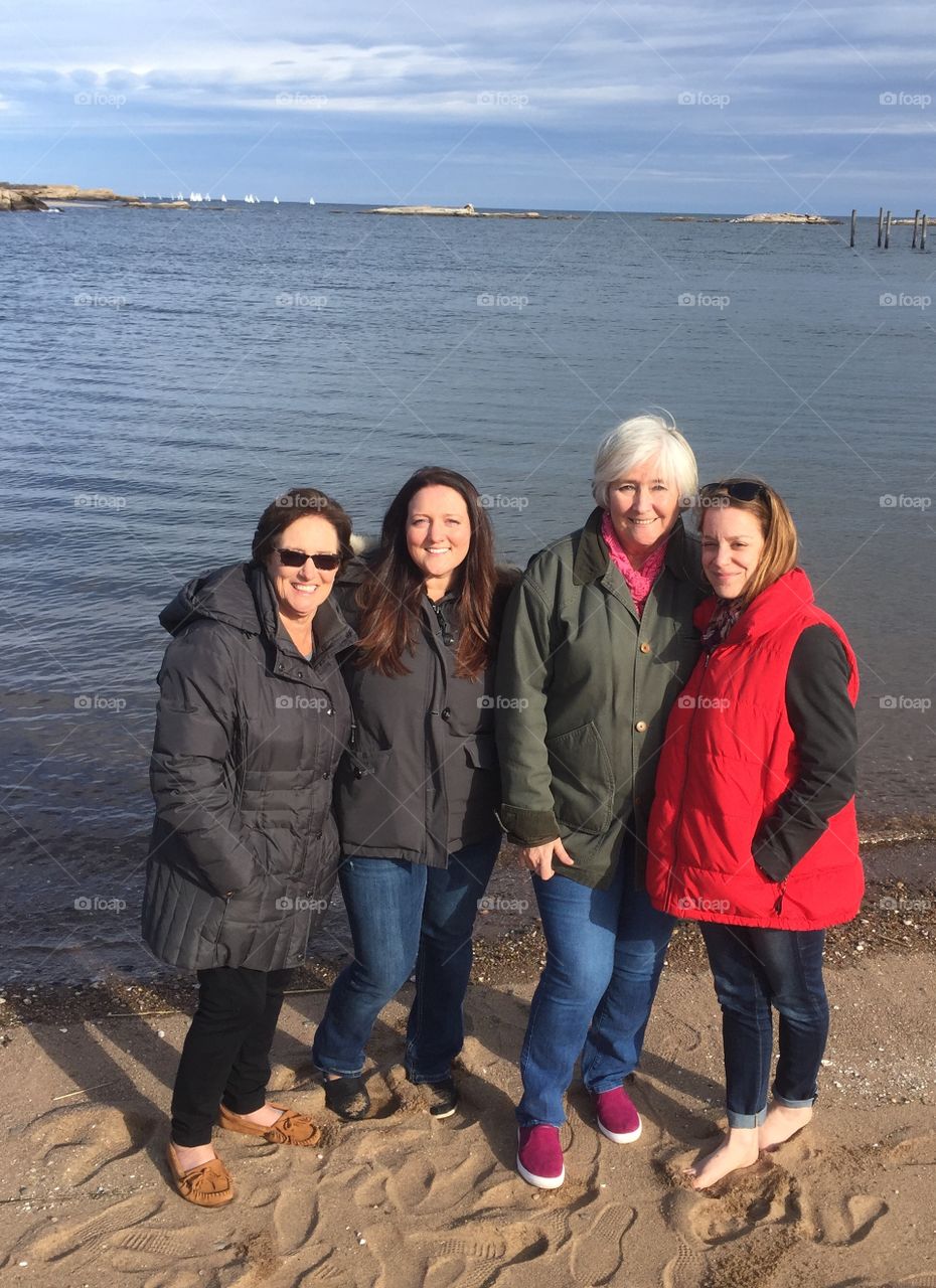Happiness is taking an early spring walk on the beach with family!