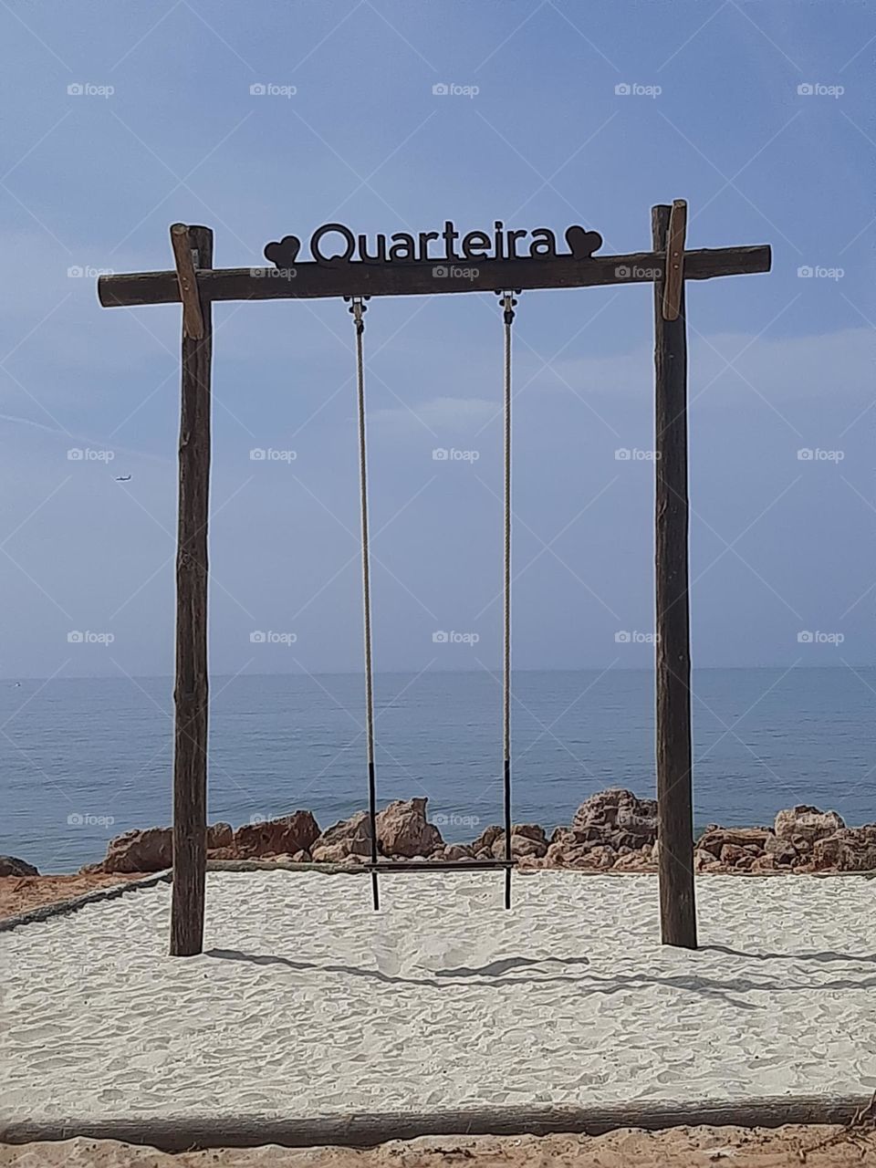 Paradise Swing - The first beach swing in the Algarve, Quarteira, Portugal