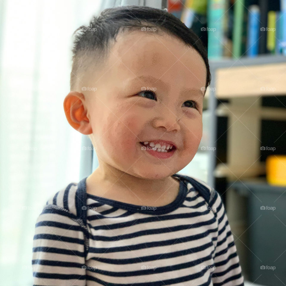 The real side of motherhood is seeing happy smiley kid 